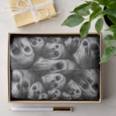 ゴシックスカル抽象芸術白黒モノグラム 薄葉紙 (ギフト)