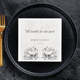 ゴシックスカル'死ぬまで私たちは一部の結婚式の引き出物 スタンダードカクテルナプキン