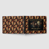 ゴシックスカル死ぬまで私たち一部のカスタムウェディング ゲストブック (全面)