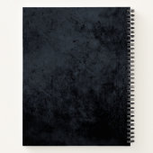 ゴシックスカル紫バラ パーソナライズされた ノートブック (裏面)