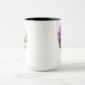 ゴシックスカル紫バラ パーソナライズされた マグカップ (中央)
