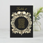 ゴシックスカル結婚のシーティングプランテーブル番号 (スタンド正面)