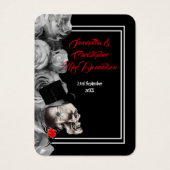 ゴシックスカル結婚ブラック感謝していズユーラベル (正面)