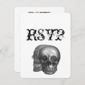 ゴシックスカル結婚式RSVP 出欠カード (正面/裏面)