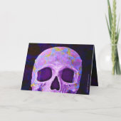 ゴシックスカル誕生日パーティーPurple RIP To His 20s 招待状 (裏面)