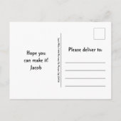 ゴシックスカル誕生日パープルグリーンRIP To His 20 インビテーションポストカード (裏面)