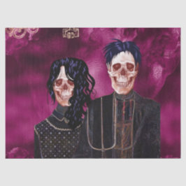 ゴシックスカル農家デクページティッシュペーパー 薄葉紙