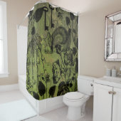 ゴシックスカル鍵コラージュ シャワーカーテン (インサイチュ)