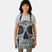 ゴシックスカル頭部の白黒テクスチクールャ エプロン (インサイチュ)
