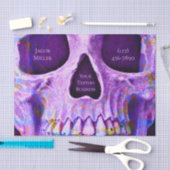 ゴシックスカル顔パユニークープルブルータトゥーショップ 薄葉紙 (クラフト)