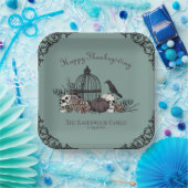 ゴシックスカル、カボチャ&紅葉感謝祭 ペーパープレート (パーティー)