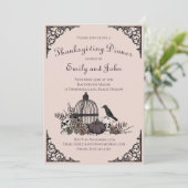 ゴシックスカル、カボチャ&紅葉感謝祭 招待状 (スタンド正面)