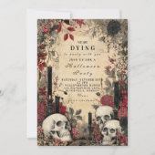 ゴシックスカル&キャンドルライトハロウィーンナイト 招待状 (正面)