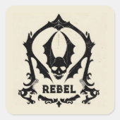 ゴシックスカル スクエアシール (正面)