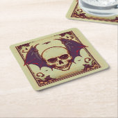 ゴシックスカル スクエアペーパーコースター (アングル)