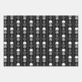 ゴシックスカル&ストライプコレクション ラッピングペーパーシート (正面)