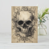 ゴシックスカル&バラアート 招待状 (スタンド正面)