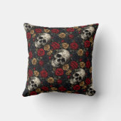 ゴシックスカル&バラ装飾用クッション クッション (裏面)