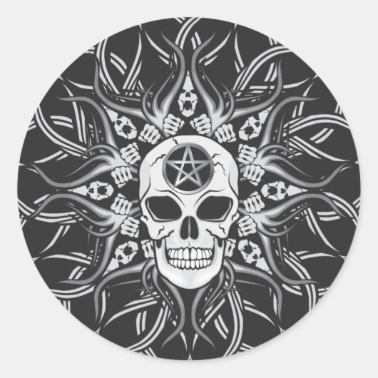 ゴシックスカル ラウンドシール (正面)