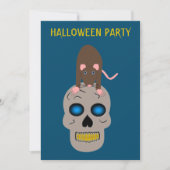 ゴシックスカル&ラットハロウィンカスタム 招待状 (正面)