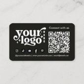 ゴシックスカル&ラヴェンズダークハロウィーンQRコード 名刺 (裏面)