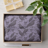 ゴシックスカル&レイヴンインパープルミッドナイトマカーブル 薄葉紙 (ギフト)