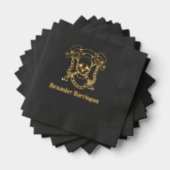 ゴシックスカル、鍵、チェーン名 箔ナプキン (インサイチュ (積み重ね))