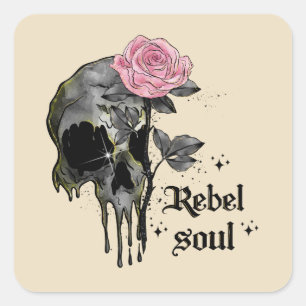 ゴシックスカル Rebel Soul スクエアシール