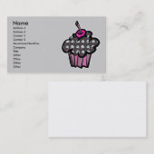 ゴシックスカルcrossbonesカップケーキ,名前,住所1,... 名刺 (正面/裏面)