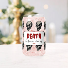 ゴシックスカル'Death Before Decaf' | 不気味おもしろい- ガラス缶
