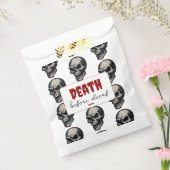 ゴシックスカル'Death Before Decaf' | 不気味おもしろい- フェイバーバッグ (封をした状態)