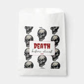 ゴシックスカル'Death Before Decaf' | 不気味おもしろい- フェイバーバッグ (正面)
