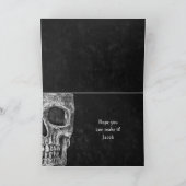 ゴシックスカルRIP To His 20sブラックバースデーパーティー 招待状 (内部)