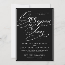 ゴシックスクリプトの黒い結婚式 Once Upon a Time 招待状