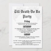 ゴシックスケルトンのバチェラー・パーティー「Bride or Die」 招待状 (裏面)