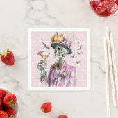 ゴシックスケルトンカクテルパーティーハロウィーン スタンダードカクテルナプキン (インサイチュ)