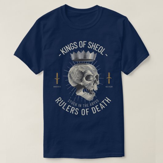 ゴシックスケルトンスカルキングズオブシオールTシャツ Tシャツ (デザイン正面)