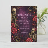 ゴシックスケルトンローズハロウィンパーティー 招待状 (スタンド正面)