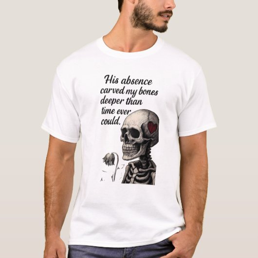 ゴシックスケルトン 骨の彫刻 美学 Tシャツ (正面)