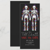 ゴシックスケルトン Till Death Save the Date 招待状 (正面/裏面)