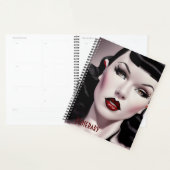 ゴシックスタイリッシュ様式の旅程の日プランナー プランナー手帳 (ディスプレー)