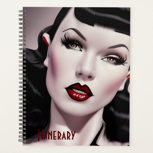 ゴシックスタイリッシュ様式の旅程の日プランナー プランナー手帳 (正面)