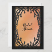 ゴシックスタイルのウェディングシャワーの招待状 登録情報 招待状 (裏面)