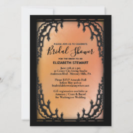 ゴシックスタイルのウェディングシャワーの招待状 登録情報 招待状