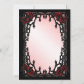 ゴシックスタイルのウェディングシャワーの招待状 登録情報 招待状 (裏面)