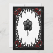 ゴシックスタイルのウェディングシャワーの案内（登録情報付き） 招待状 (裏面)