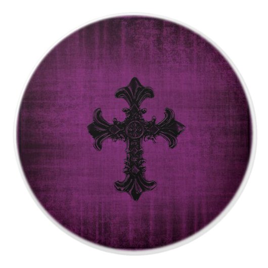 ゴシックスタイルのドアノブまたは引き出しノブ セラミックノブ (正面)