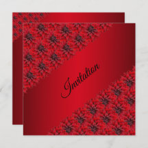 ゴシックスタイルの招待状に真っ赤なダリア