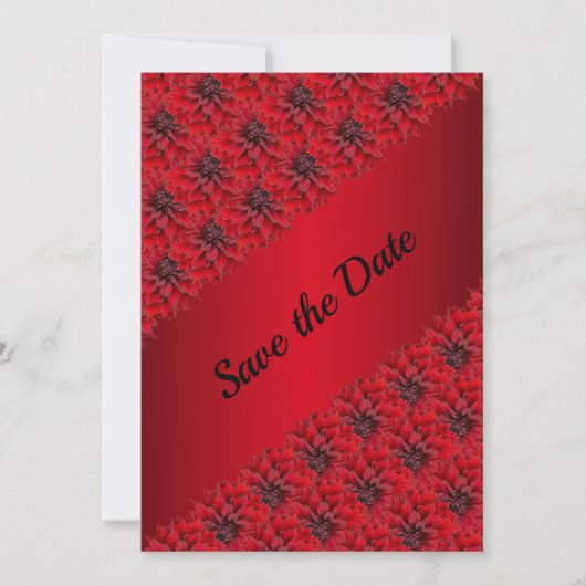 ゴシックスタイルの真紅のダリアでセーブ・ザ・デート セーブザデート (正面)