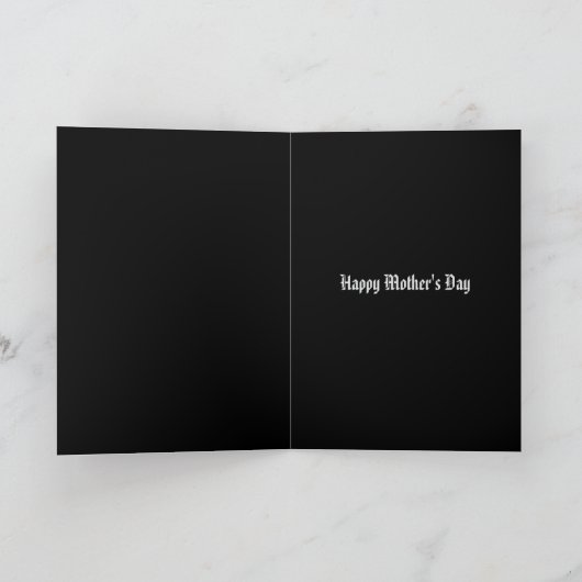 ゴシックスタイルの赤と白のバラの母の日 シーズンカード (内部)